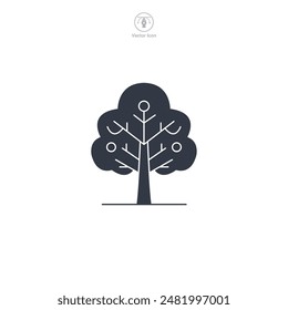 Natur Baum Symbol Vektorillustration auf weißem Hintergrund