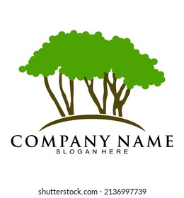 Nature tree illustration vector logo