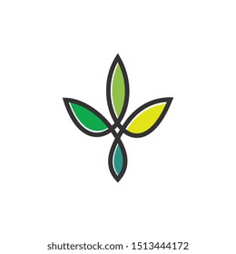 Nature, Tree leaf logo template, design concept. vector