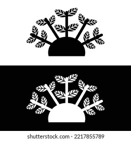 Nature tree leaf vector logo design 