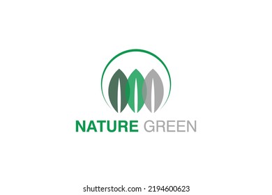Nature tree leaves logo design organic green illustration botany herb icon symbol