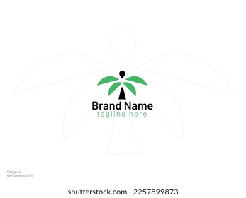 Nature tree logo design simple logo Free Vector