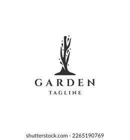 Nature tree logo design template flat vector