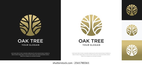 Nature tree logo design. Nature tree logo template. Growth logo symbol icon