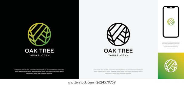 Nature tree logo design. Nature tree logo template. Growth logo symbol icon