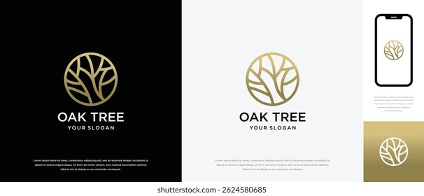 Nature tree logo design. Nature tree logo template. Growth logo symbol icon