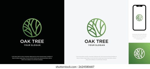 Diseño de logo de árbol de Naturaleza. Plantilla del logotipo del árbol de Naturaleza. Icono de símbolo de logotipo de crecimiento