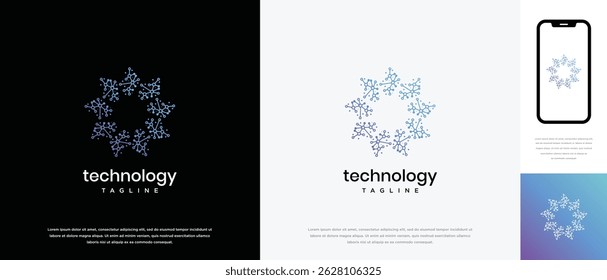Nature tree logo design. Nature tree logo template in hexagon shape. Nature logo symbol icon