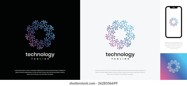 Projeto do logotipo da árvore da natureza. Modelo do logotipo da árvore natural em forma de hexágono. Ícone de símbolo de logotipo da natureza