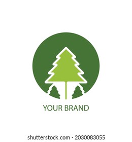 Nature tree logo. Green nature logo template.