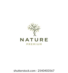 Nature tree logo icon design template flat vector