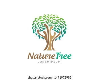 Nature tree logo symbol or icon template