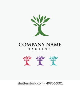 Nature tree logo vector