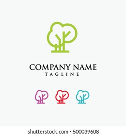 Nature tree logo vector