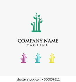 Nature tree logo vector