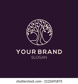 nature tree logo vector design template logo