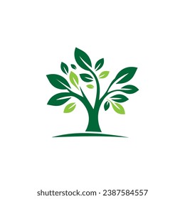 Nature Tree Logo Vector Simple Design