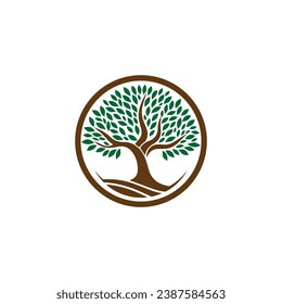 Nature Tree Logo Vector Simple Design