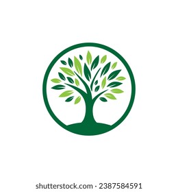 Nature Tree Logo Vector Simple Design
