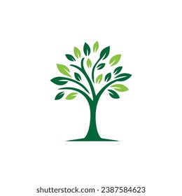 Nature Tree Logo Vector Simple Design