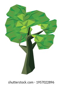 nature tree lowpoly polygonal icon