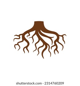 Nature Tree Root Logo Design Vector Isolated