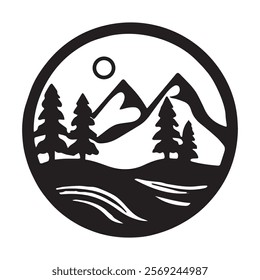 nature tree silhouette vector design