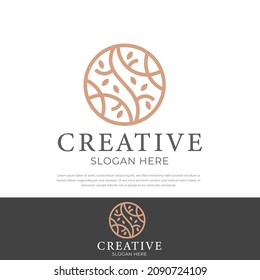 Nature tree simple icon logo.vector design,symbol,premium nature tree design template icon