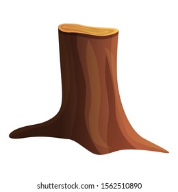 Nature tree stump icon. Cartoon of nature tree stump vector icon for web design isolated on white background