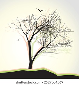 Nature tree vector silhouette 9