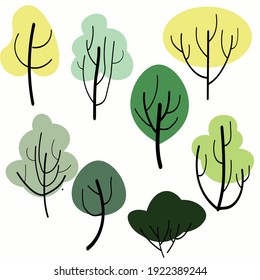 nature trees green with black