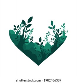 Nature trees vector background, for World Environment Day, 5 June, templates, brochures, flat design illustrations