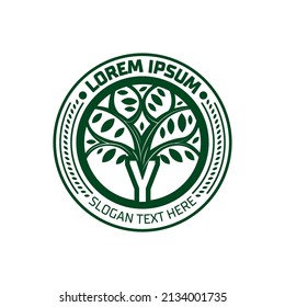 Nature trees vector illustration logo design. letter Y logo design with Tree vector icon.