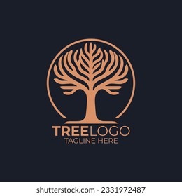 Nature trees vector illustration logo design