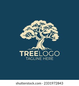 Nature trees vector illustration logo design