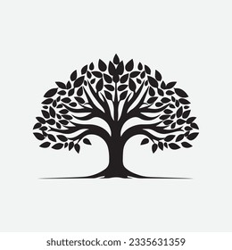 Nature trees vector illustration logo design