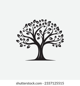 Nature trees vector illustration logo design