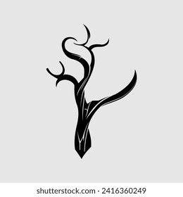 Nature trees vector illustration logo design.	