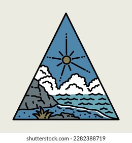 Nature triangle graphic illustration vector art t-shirt design