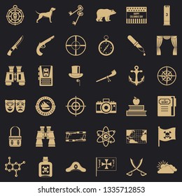 Nature trip icons set. Simple style of 36 nature trip vector icons for web for any design