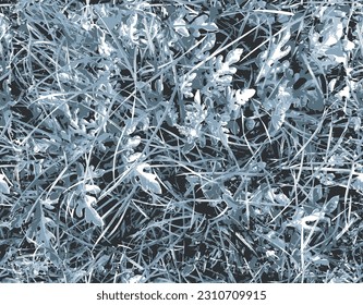 Diseño vectorial abstracto de hoja tropical natural. Diseño de pasto agrícola. diseño vectorial abstracto de césped azul índigo tropical.Patrón de textura textil sin foco abstracto de textura geométrica patrón de textura.