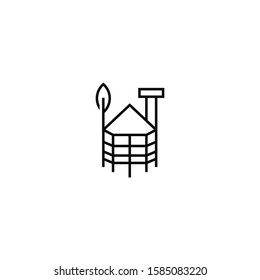 nature urban logo vector design template with simple, outline and unique styles