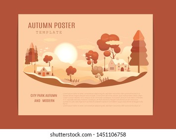 Nature Vacation Landscape Illustrations Set . mid-autumn festival poster