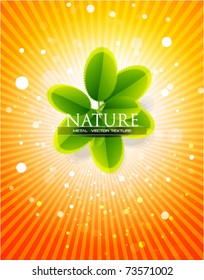 Nature vector abstract background. Leaves composition