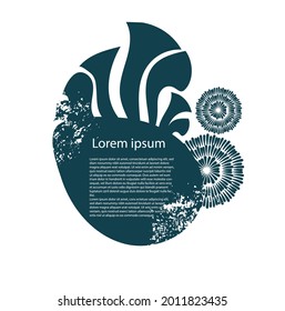 abstraktes Naturvektordesign einzeln
