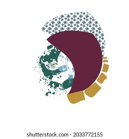 abstraktes Design von Naturvektoren einzeln auf buntem Poster 