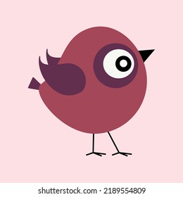 nature vector abstract maroon bird isolated.