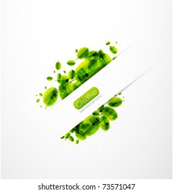 Fondo vectorial de la naturaleza. Hojas abstractas. Diseño de verano