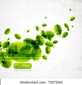 Nature vector background. Abstract leaves. Summer design