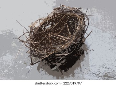 Nature vector (bird nest) for graphic design